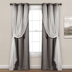 Paire de panneaux transparents à œillets Lush Decor avec doublure occultante isolante