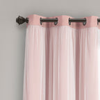 Paire de panneaux transparents à œillets Lush Decor avec doublure occultante isolante