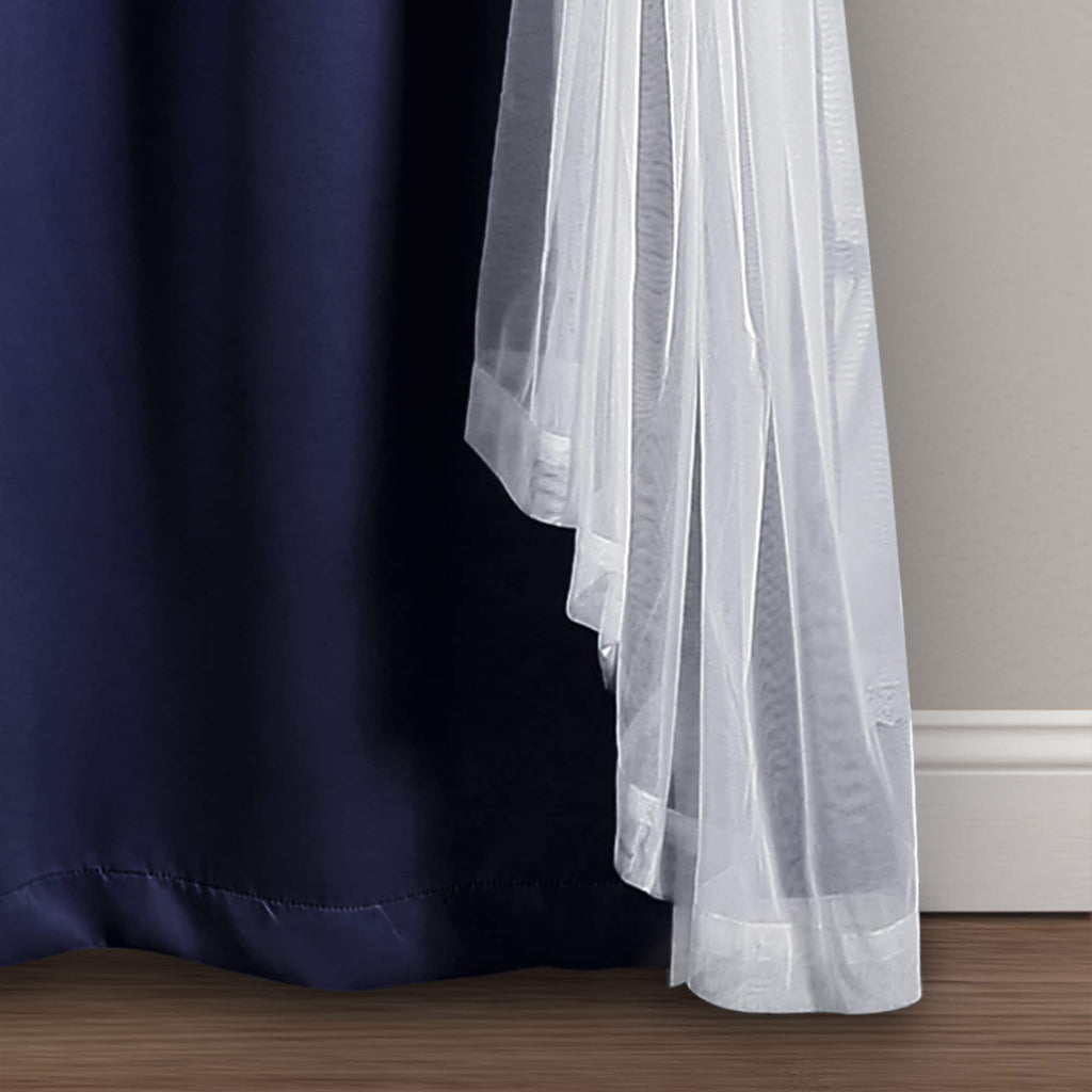 Paire de panneaux transparents à œillets Lush Decor avec doublure occultante isolante