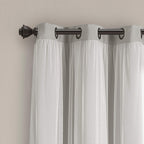 Paire de panneaux transparents à œillets Lush Decor avec doublure occultante isolante