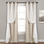 Paire de panneaux transparents à œillets Lush Decor avec doublure occultante isolante