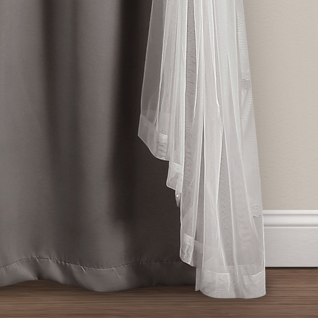 Paire de panneaux transparents à œillets Lush Decor avec doublure occultante isolante