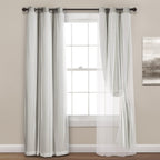 Paire de panneaux transparents à œillets Lush Decor avec doublure occultante isolante