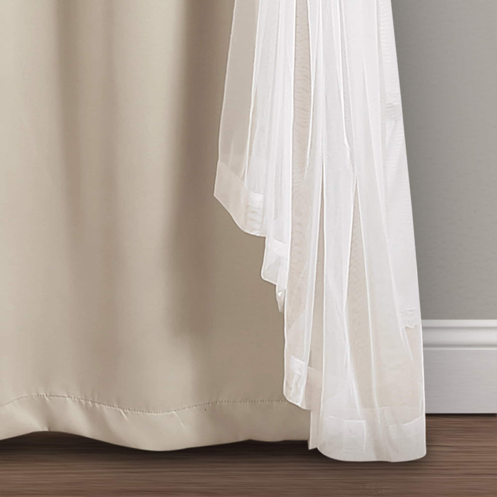 Paire de panneaux transparents à œillets Lush Decor avec doublure occultante isolante