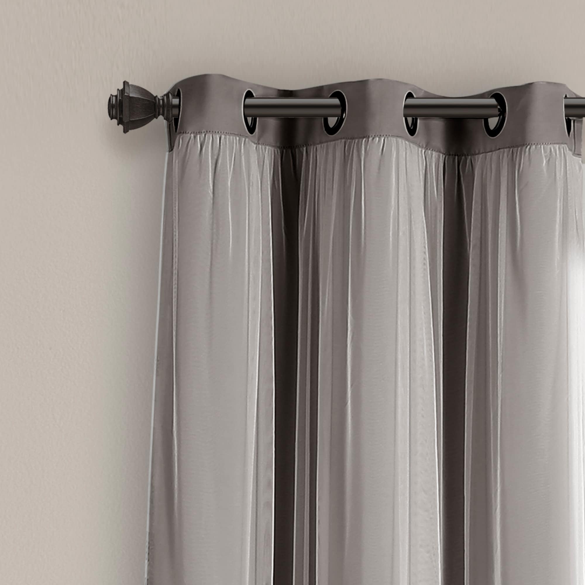 Paire de panneaux transparents à œillets Lush Decor avec doublure occultante isolante