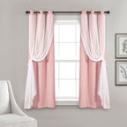 Paire de panneaux transparents à œillets Lush Decor avec doublure occultante isolante