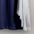 Paire de panneaux transparents à œillets Lush Decor avec doublure occultante isolante