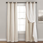 Paire de panneaux transparents à œillets Lush Decor avec doublure occultante isolante