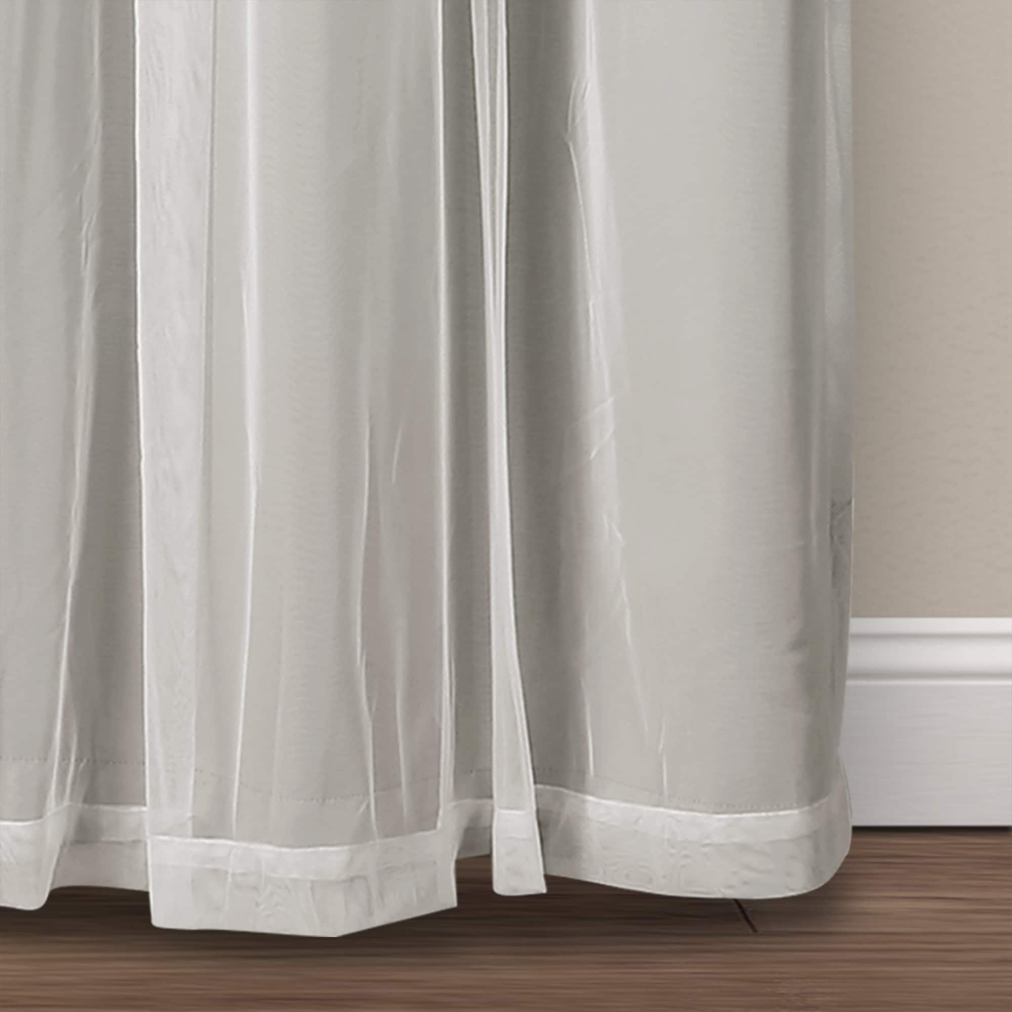 Paire de panneaux transparents à œillets Lush Decor avec doublure occultante isolante