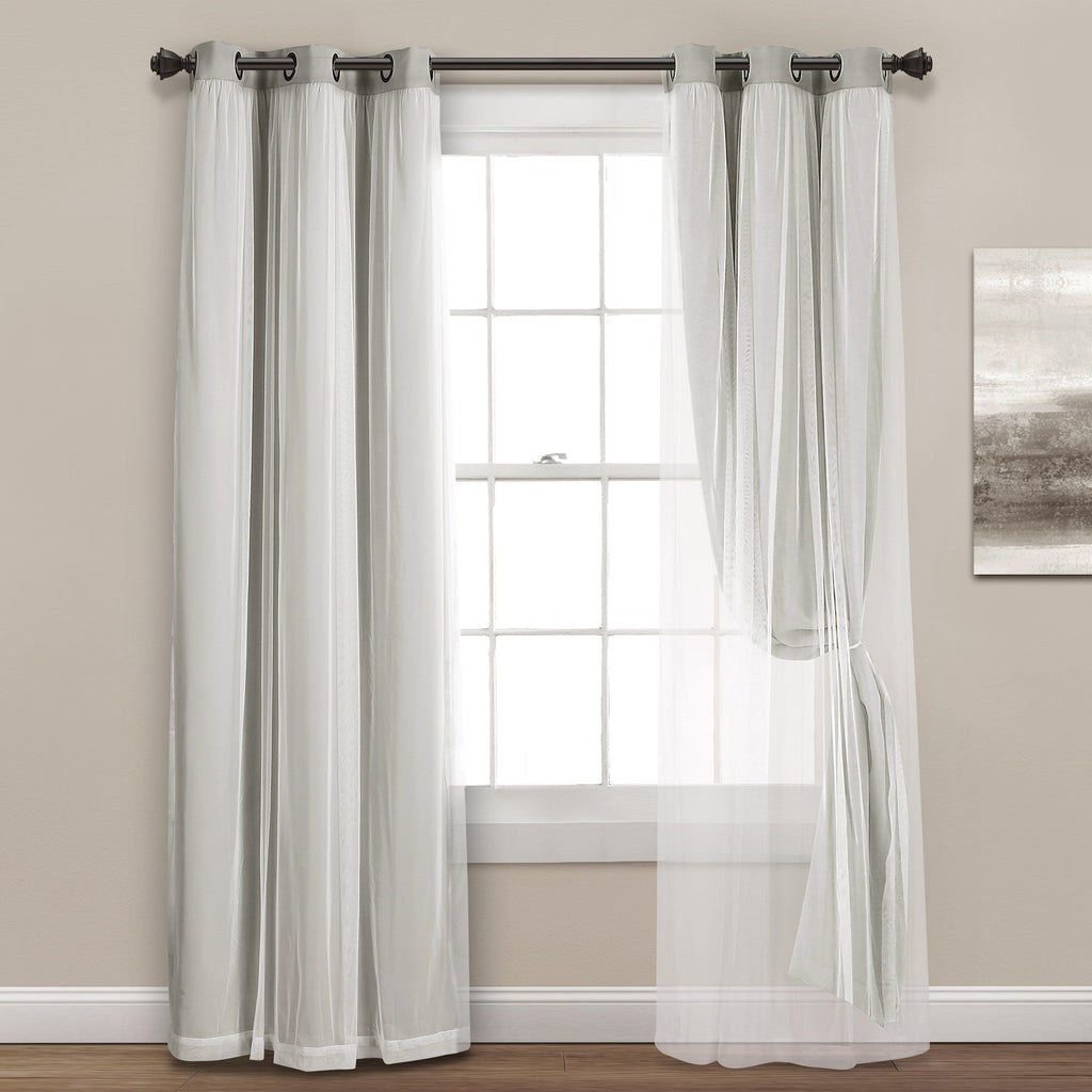 Paire de panneaux transparents à œillets Lush Decor avec doublure occultante isolante