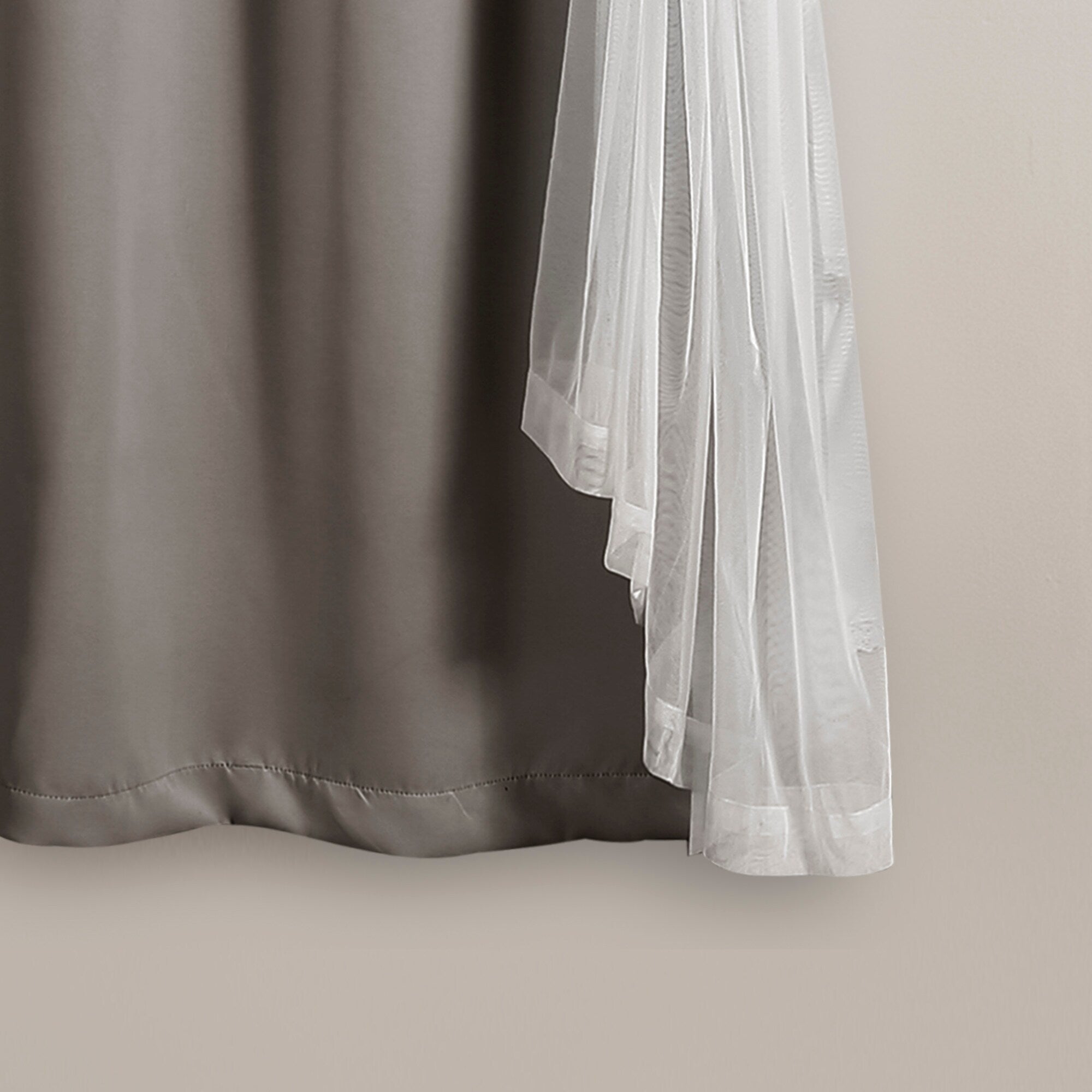 Paire de panneaux transparents à œillets Lush Decor avec doublure occultante isolante