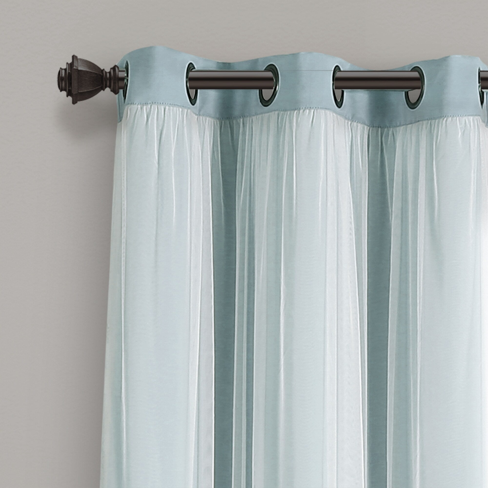 Paire de panneaux transparents à œillets Lush Decor avec doublure occultante isolante