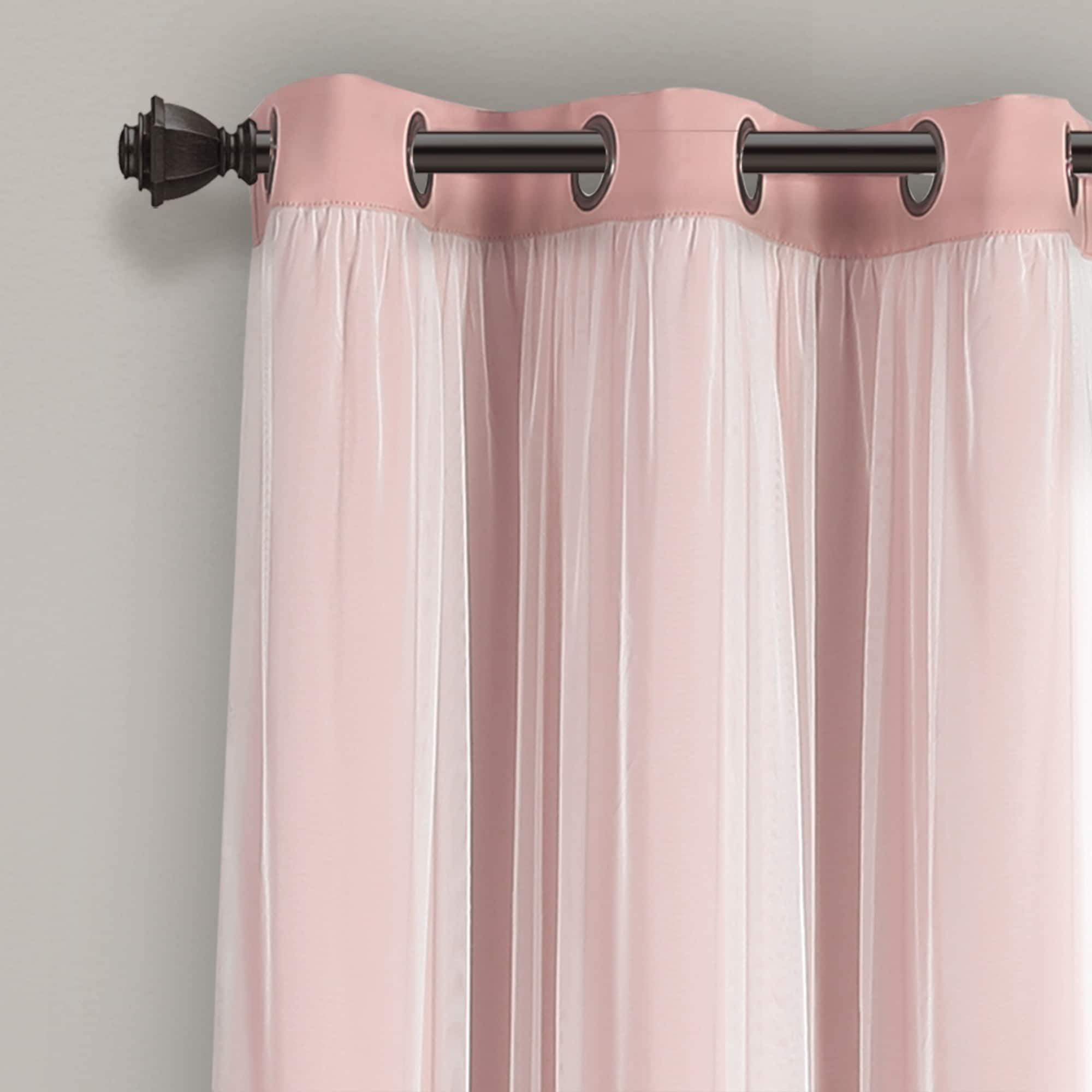 Paire de panneaux transparents à œillets Lush Decor avec doublure occultante isolante