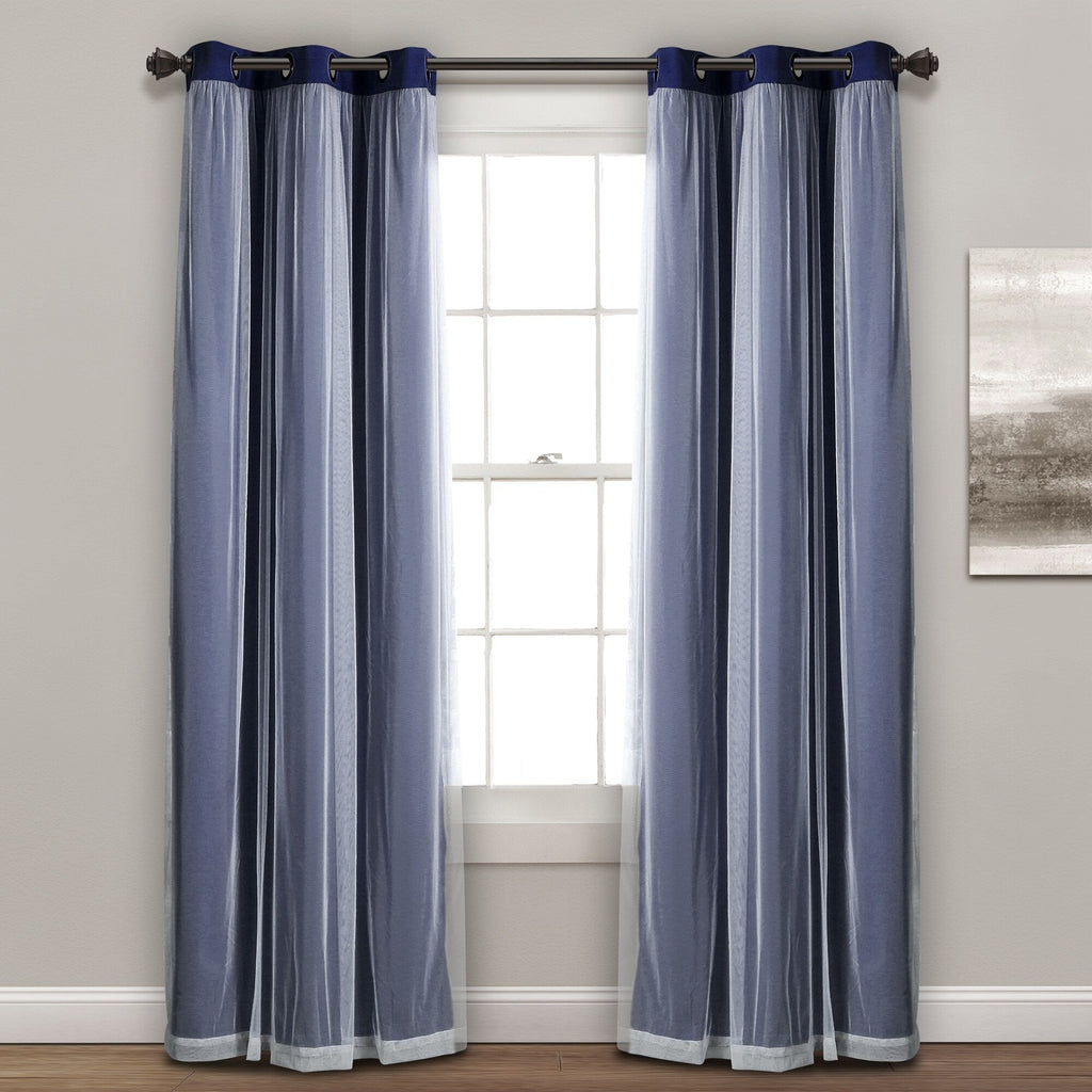 Paire de panneaux transparents à œillets Lush Decor avec doublure occultante isolante