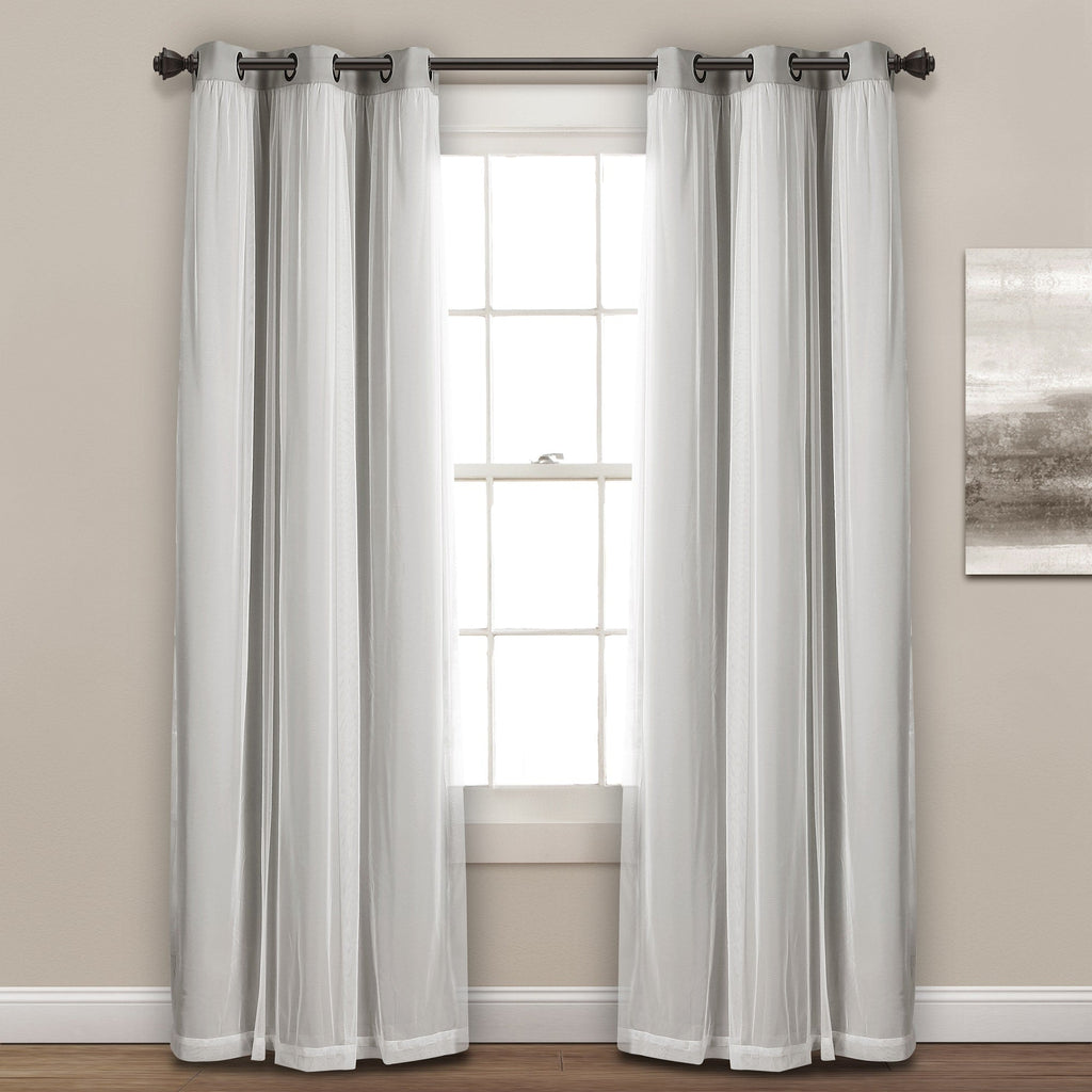 Paire de panneaux transparents à œillets Lush Decor avec doublure occultante isolante