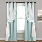 Paire de panneaux transparents à œillets Lush Decor avec doublure occultante isolante