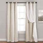 Paire de panneaux transparents à œillets Lush Decor avec doublure occultante isolante