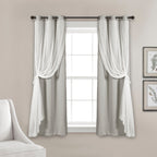 Paire de panneaux transparents à œillets Lush Decor avec doublure occultante isolante