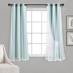 Paire de panneaux transparents à œillets Lush Decor avec doublure occultante isolante