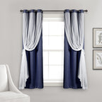Paire de panneaux transparents à œillets Lush Decor avec doublure occultante isolante
