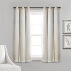 Paire de panneaux transparents à œillets Lush Decor avec doublure occultante isolante