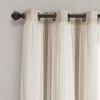 Paire de panneaux transparents à œillets Lush Decor avec doublure occultante isolante