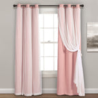 Paire de panneaux transparents à œillets Lush Decor avec doublure occultante isolante