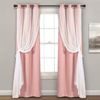 Paire de panneaux transparents à œillets Lush Decor avec doublure occultante isolante