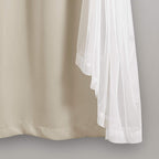 Paire de panneaux transparents à œillets Lush Decor avec doublure occultante isolante