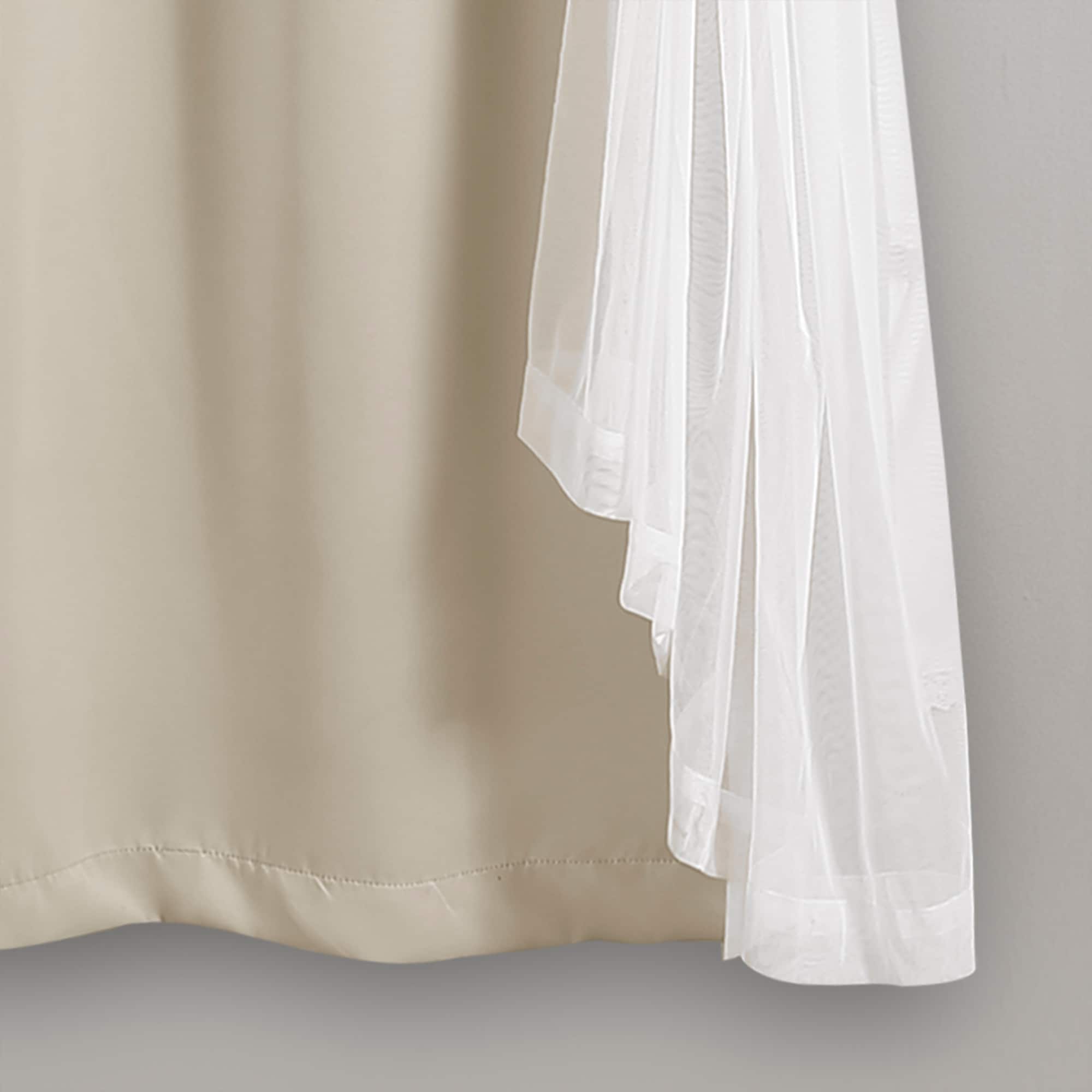 Paire de panneaux transparents à œillets Lush Decor avec doublure occultante isolante