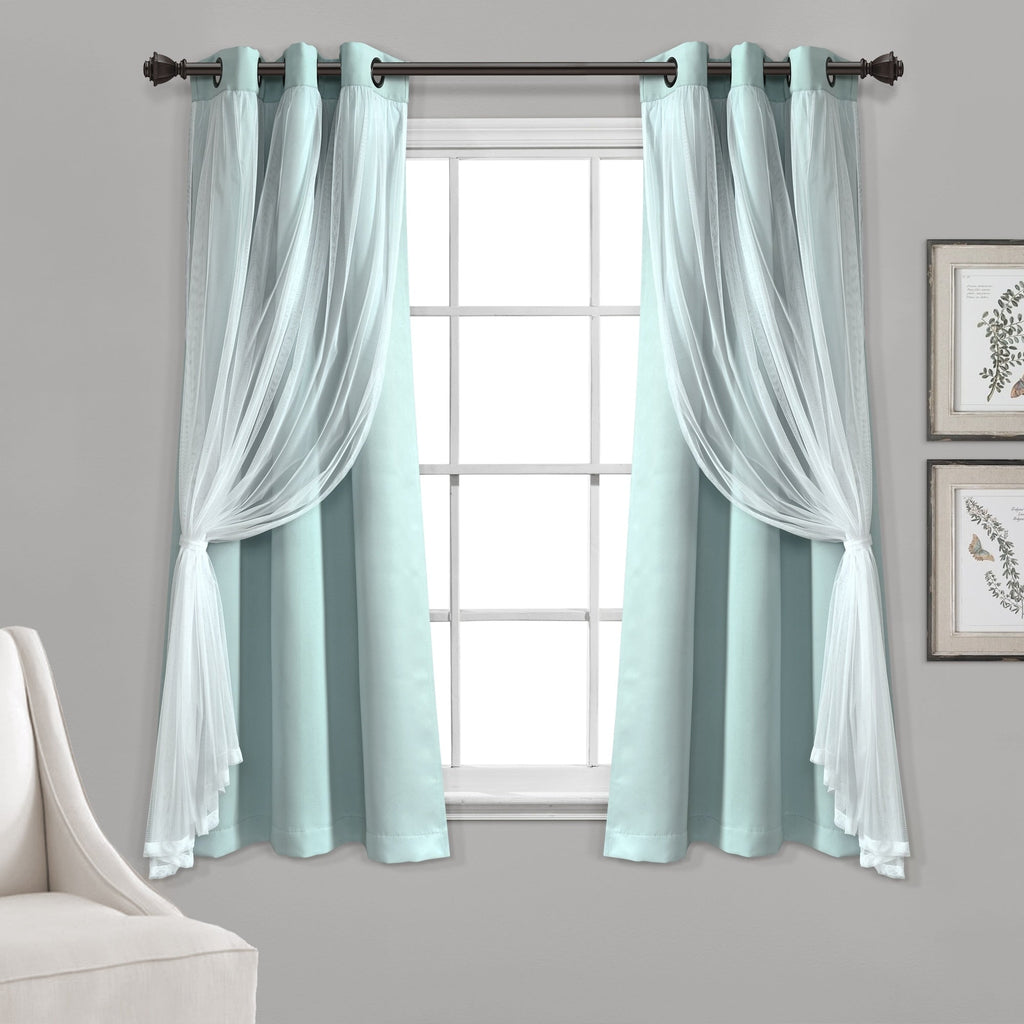 Paire de panneaux transparents à œillets Lush Decor avec doublure occultante isolante