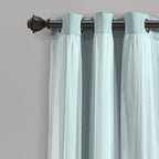 Paire de panneaux transparents à œillets Lush Decor avec doublure occultante isolante