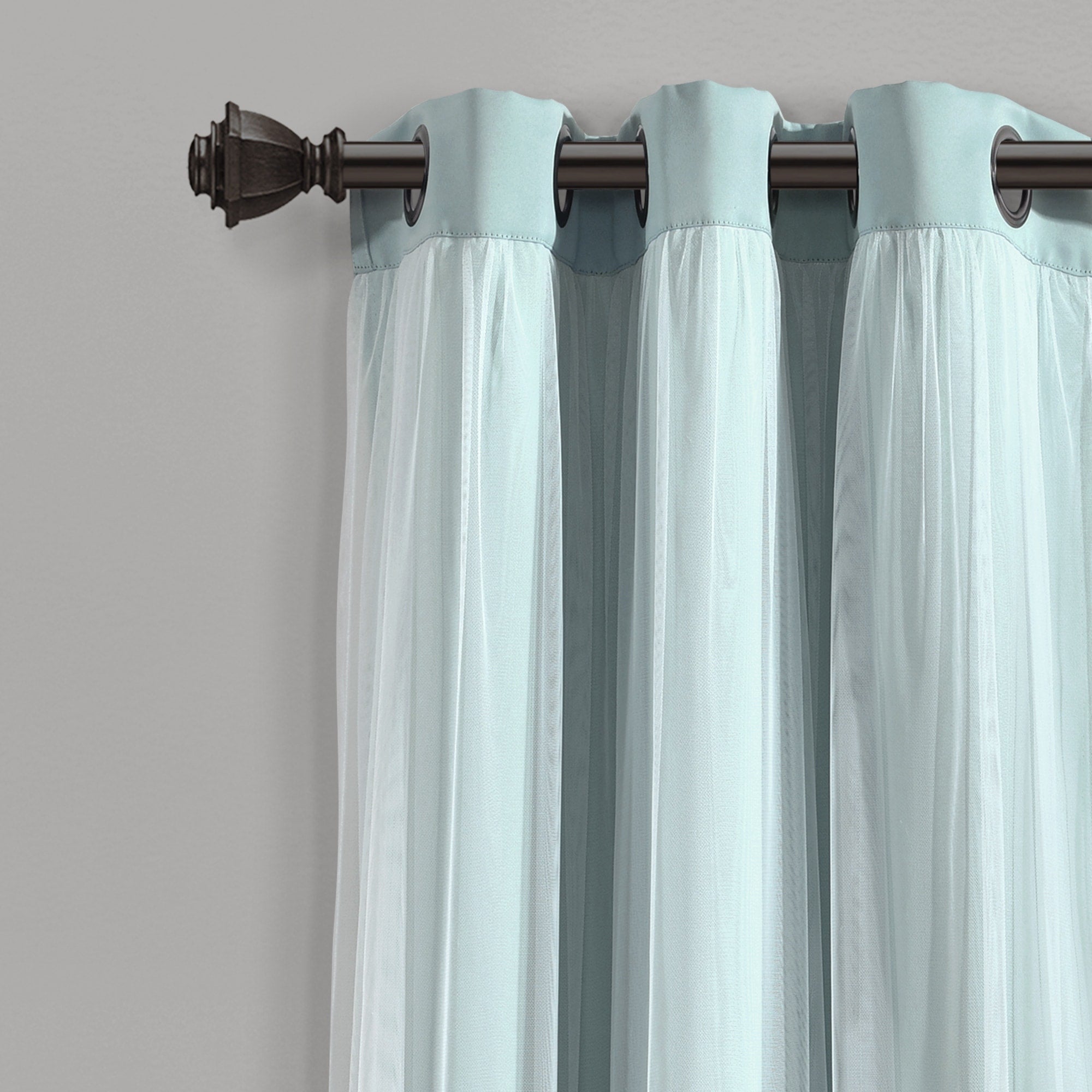 Paire de panneaux transparents à œillets Lush Decor avec doublure occultante isolante