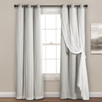 Paire de panneaux transparents à œillets Lush Decor avec doublure occultante isolante
