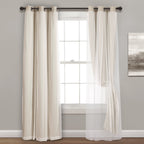 Paire de panneaux transparents à œillets Lush Decor avec doublure occultante isolante