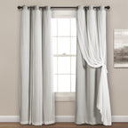 Paire de panneaux transparents à œillets Lush Decor avec doublure occultante isolante