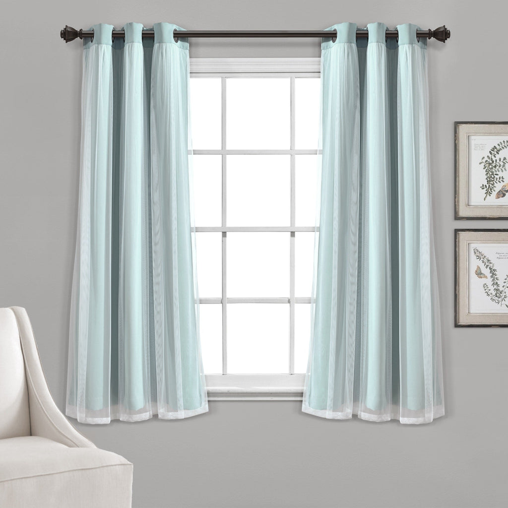 Paire de panneaux transparents à œillets Lush Decor avec doublure occultante isolante