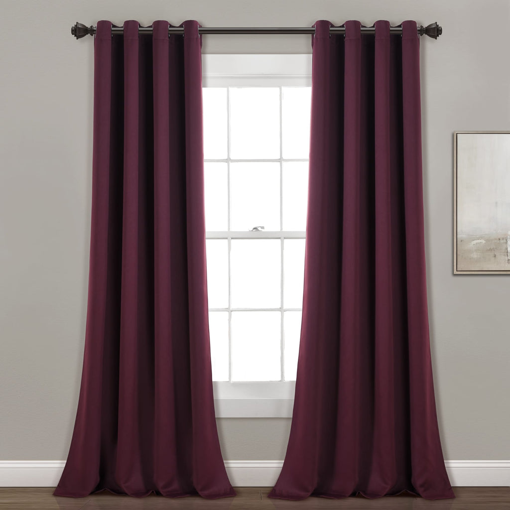 Paire de rideaux occultants à œillets isolés Lush Decor