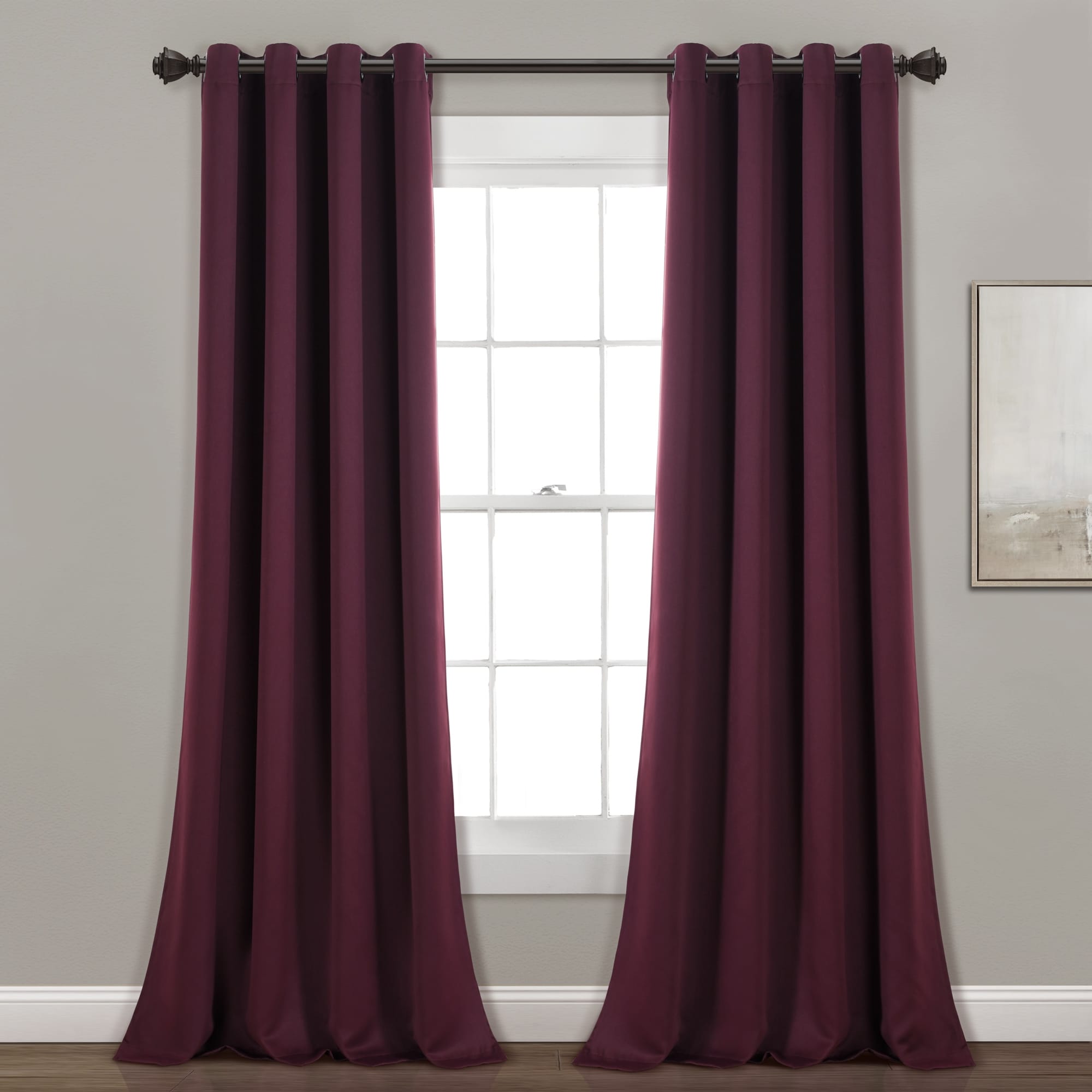 Paire de rideaux occultants à œillets isolés Lush Decor