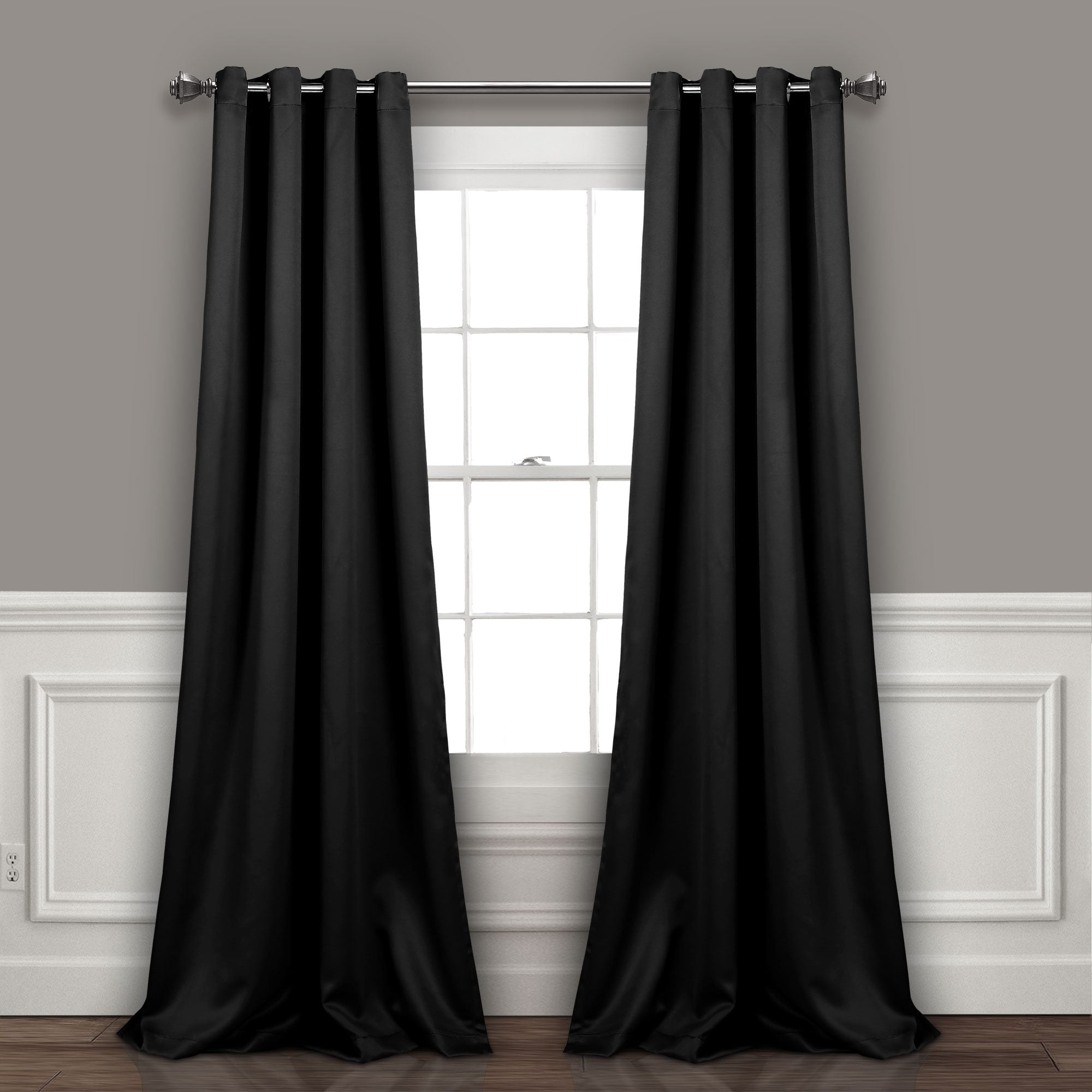 Paire de rideaux occultants à œillets isolés Lush Decor