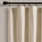 Rideau de fenêtre à panneau simple en lin Lush Decor