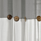 Rideau de fenêtre à panneau simple en lin Lush Decor