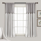 Rideau de fenêtre à panneau simple en lin Lush Decor