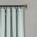 Rideau de fenêtre à panneau simple en lin Lush Decor