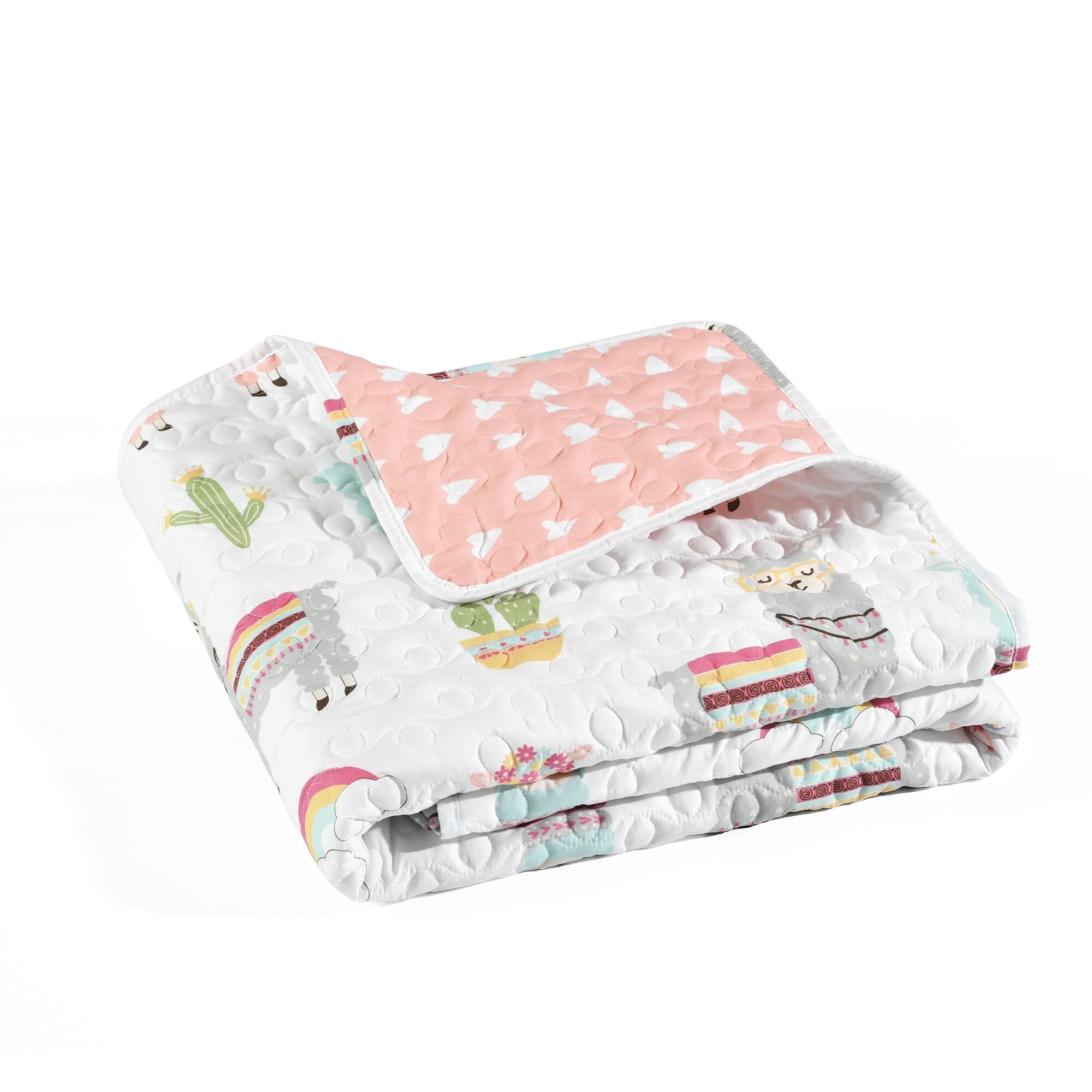 Couverture réversible Lush Decor Southwest Llama Cactus