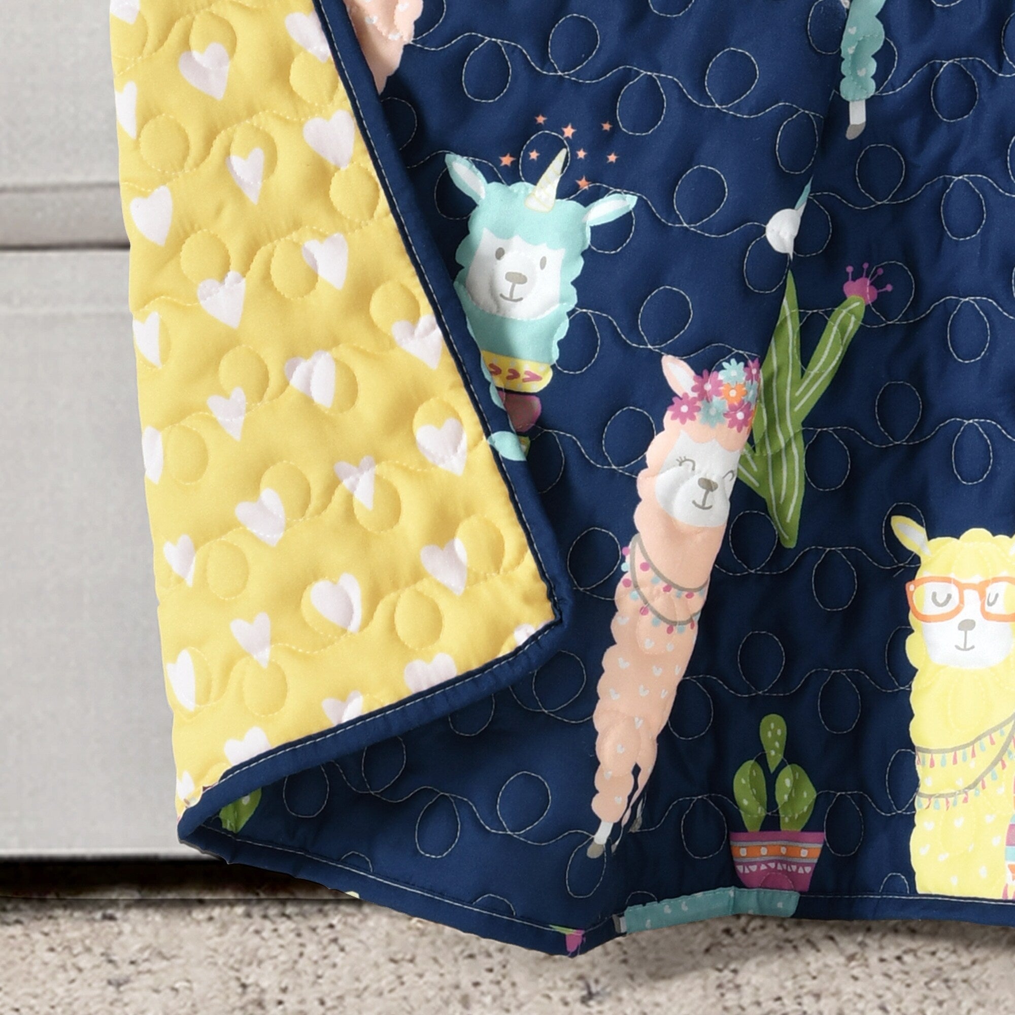 Couverture réversible Lush Decor Southwest Llama Cactus