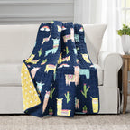 Couverture réversible Lush Decor Southwest Llama Cactus