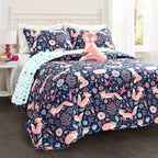 Ensemble de courtepointe 4 pièces Lush Decor Pixie Fox