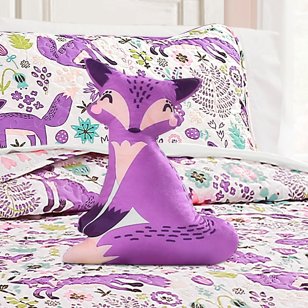 Ensemble de courtepointe 4 pièces Lush Decor Pixie Fox