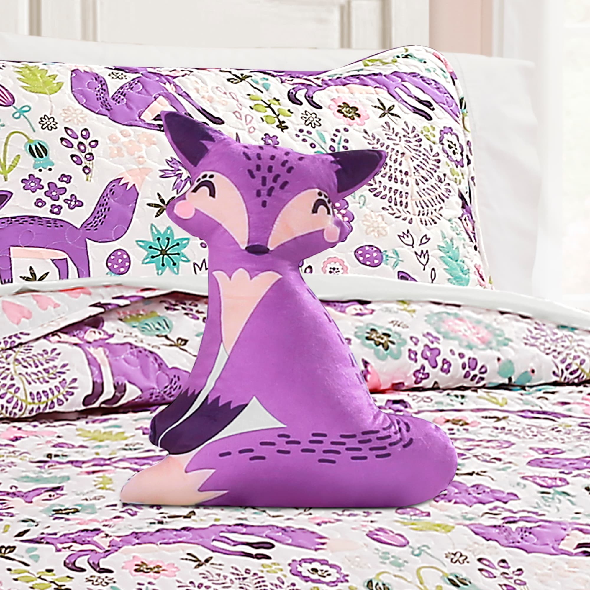 Ensemble de courtepointe 4 pièces Lush Decor Pixie Fox